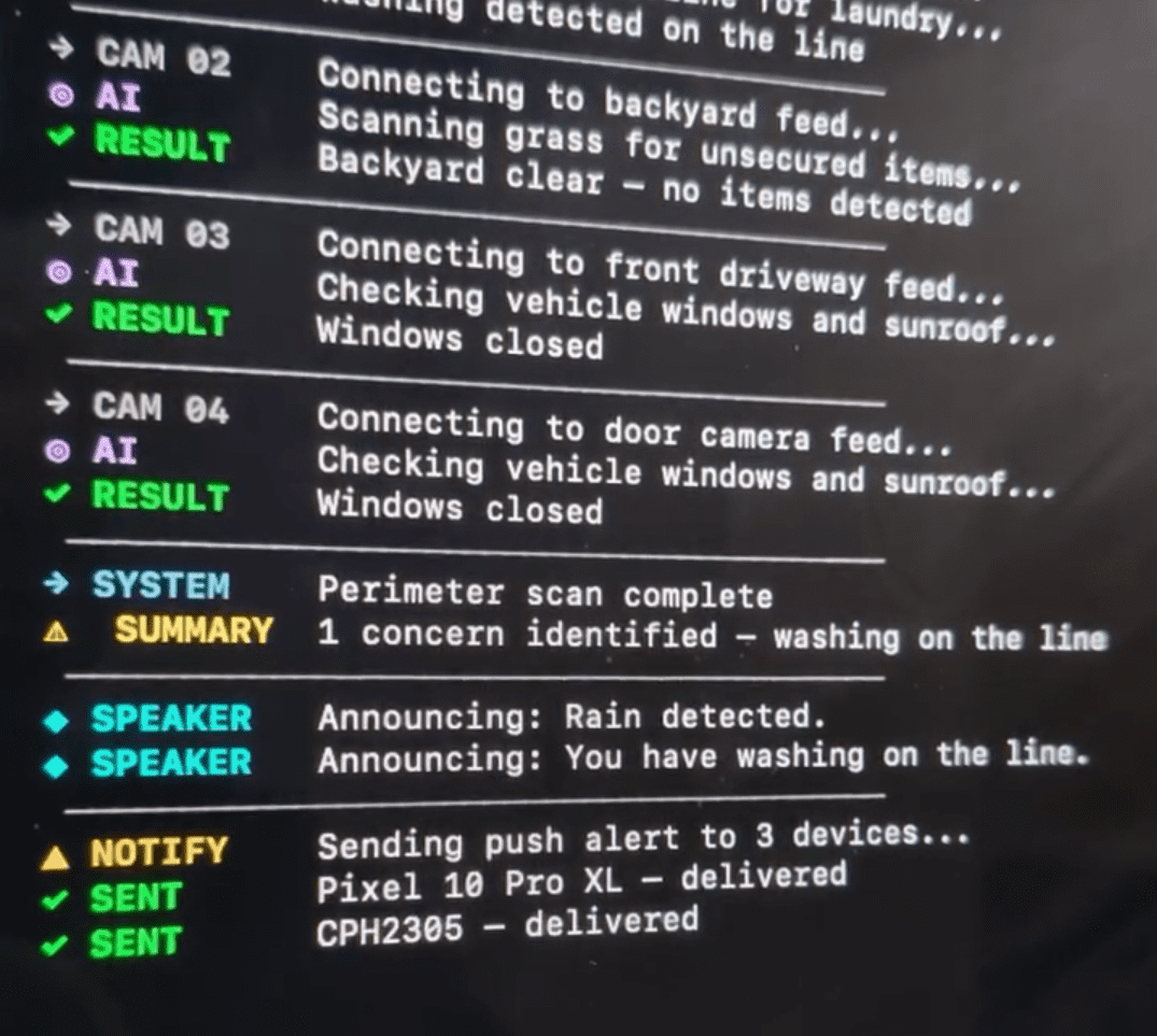AI camera perimeter scan